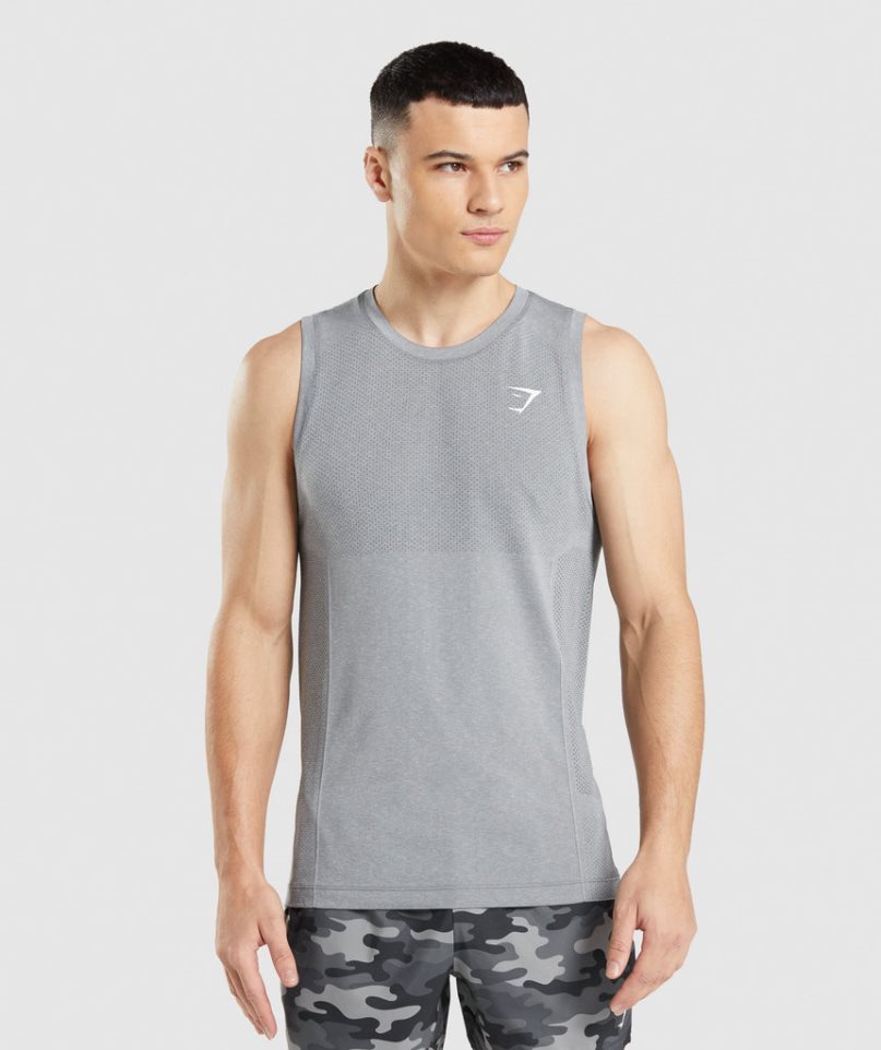 Podkoszulki Gymshark Vital Seamless Light Męskie Szare | PL 845BMR